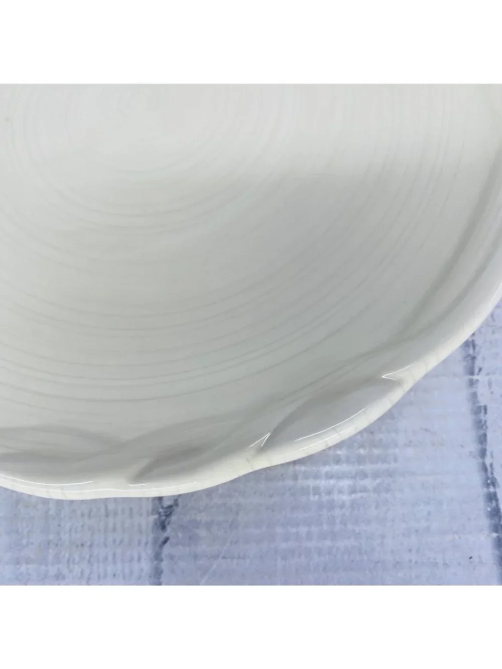 Tracy OCTAVIA HILL Solid Cream Twisted Rope Edge Ceramic 8